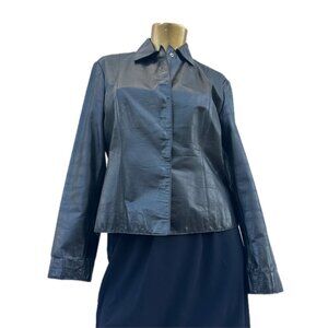 Y2K Vintage Classiques Entier Black Classic Leather Jacket Blazer Women’s 10P